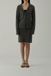 Swaying/Knit cashmere skirt SW23SS3B35 Deep gray